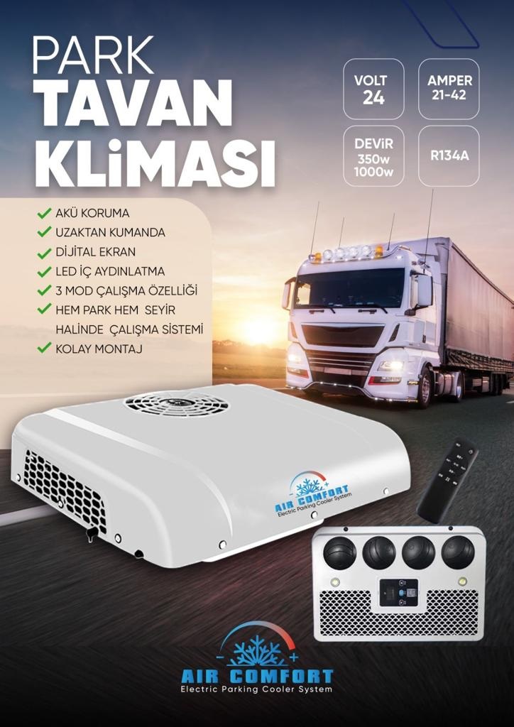 TAVAN PARK KLİMA SETİ 24V DİJİTAL EKRAN KUMANDALI LEDLİ 4 ÜFLEMELİ